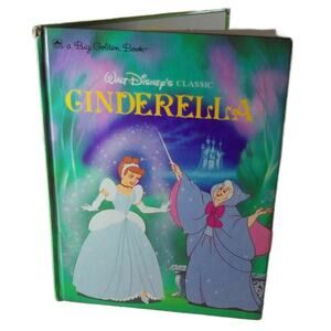 Walt Disney Cinderella Big Golden Book Hardcover 1986 Vintage